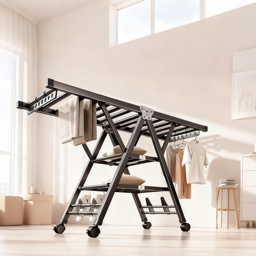 【免安装！】太空铝可折叠晾衣架