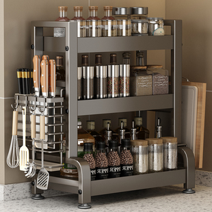 厨房调料置物架台面刀架家用品大全调味料品多功能收纳架子省空间