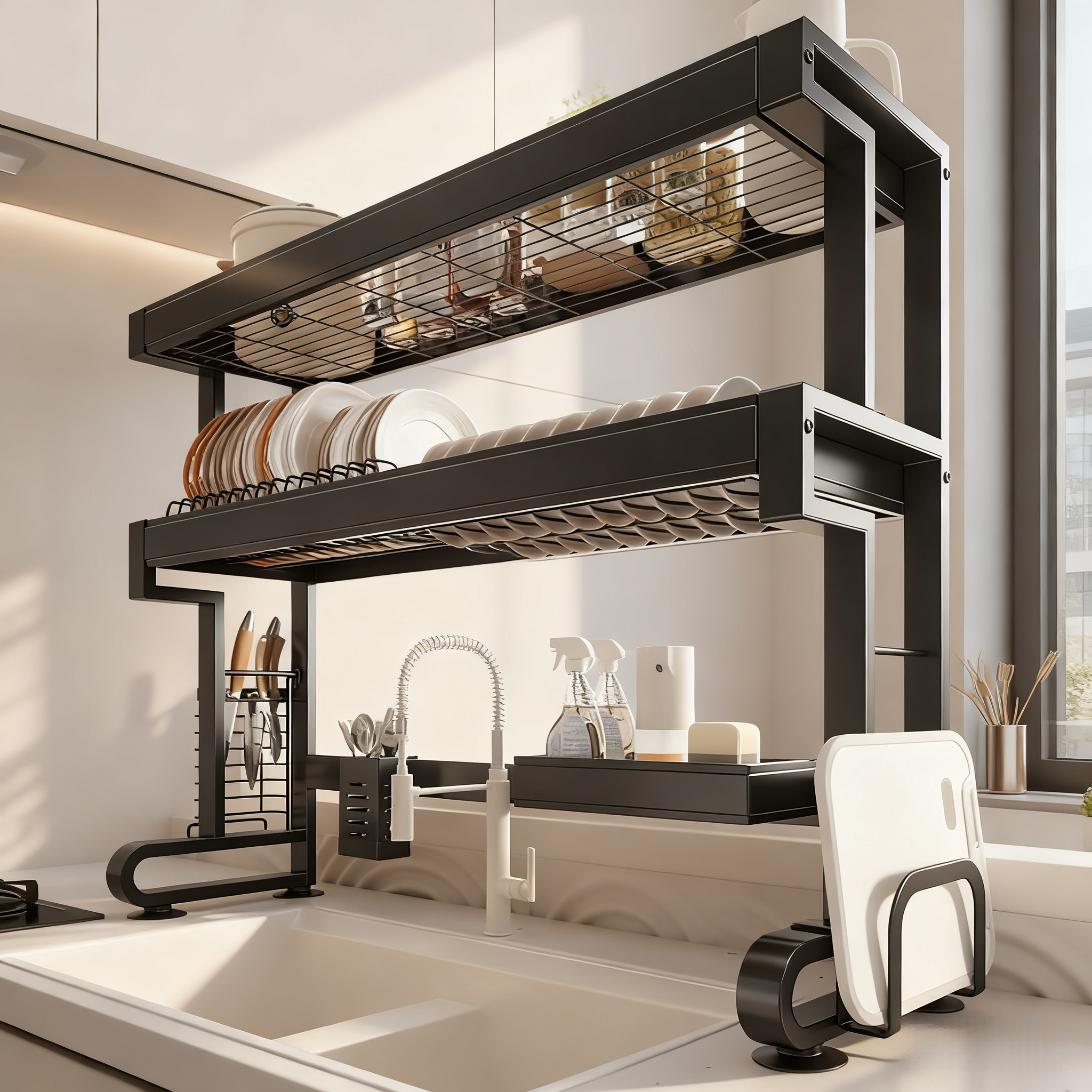 【全网热卖】通风沥水水槽置物架