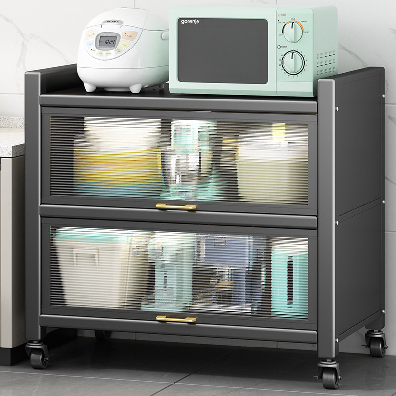 厨房置物架电饭锅收纳柜家用多功能微波炉橱柜碗碟锅具餐边储物柜,厨房/烹饪用具,厨房置物架/置物柜/角架,淘宝优惠券,粉丝福利购,淘宝优惠卷