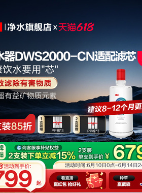 【同价618】3M净水器滤芯净享DWS2000/DWS2066适配精滤芯配件