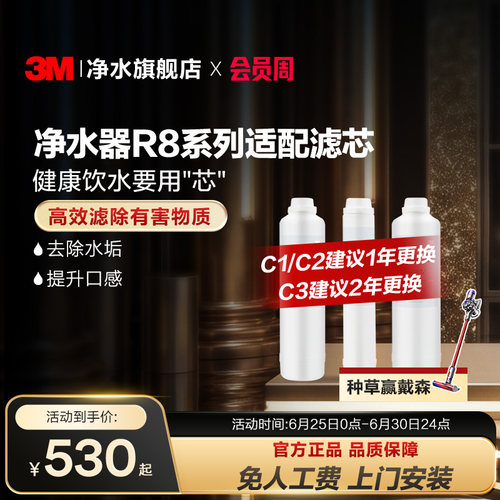 3M净水器滤芯纯水机R8适配滤芯
