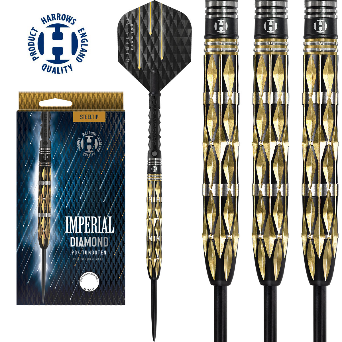英国制造哈路士|HARROWS Imperial Diamond 90%硬式飞镖套装