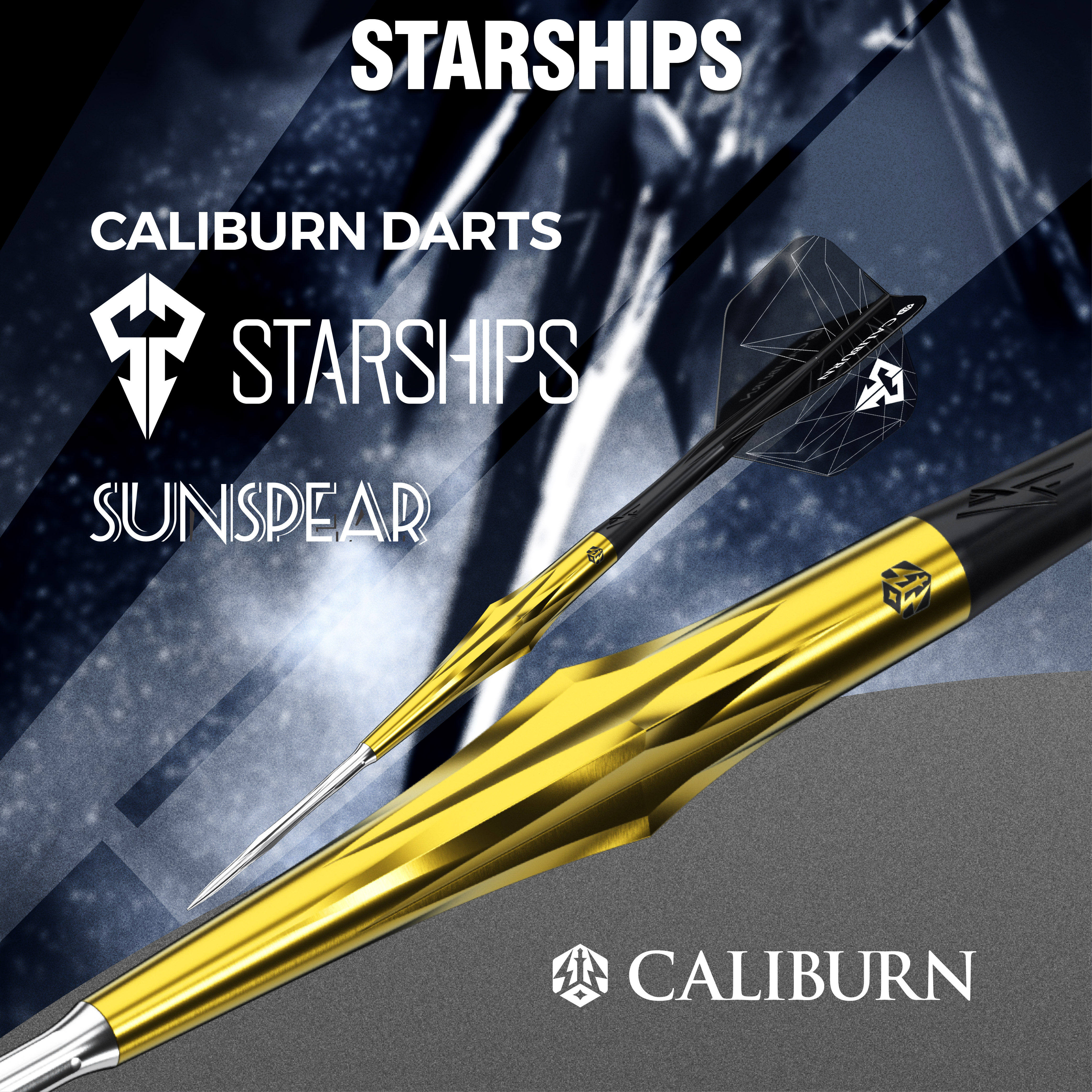 新品CALIBURN九牌星舰系列Sunspear95%钨钢 EVO专业硬式飞镖套装