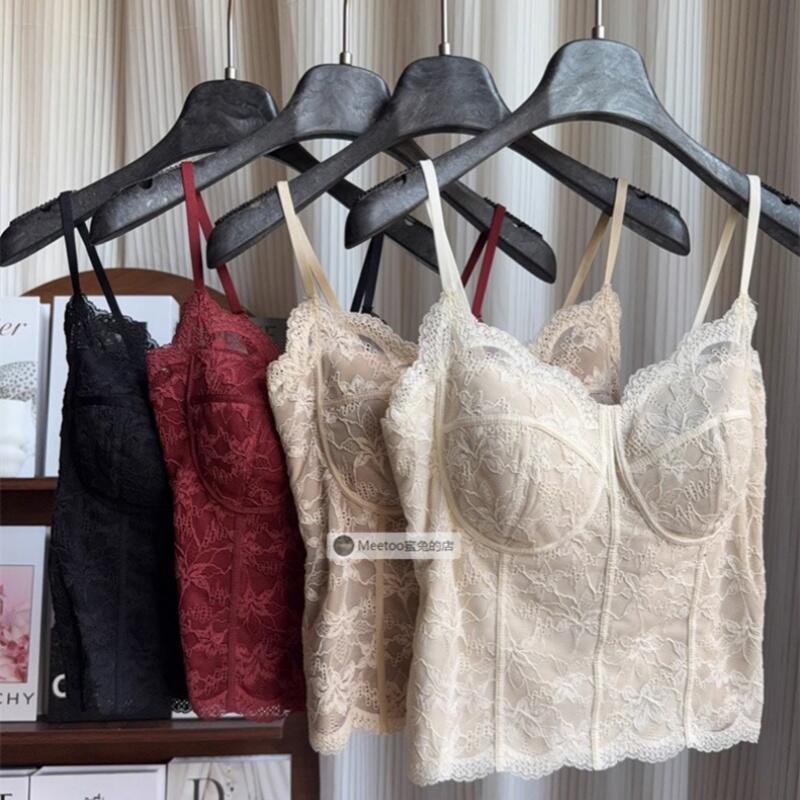 蕾丝吊带背心修身内搭保暖打底衣