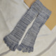 五指袜子男纯棉中筒灰色纯色分脚趾袜子四季 款 常规男袜数量少