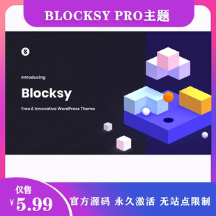 Blocksy Pro 中文版区块自定义个性化轻量闪电快速WordPress主题