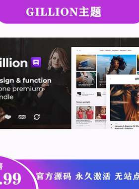 Gillion 汉化中文版多概念博客/杂志和商店WordPress AMP主题模板