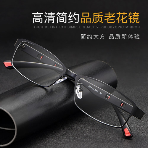 特殊度数光变色防疲劳老花镜
