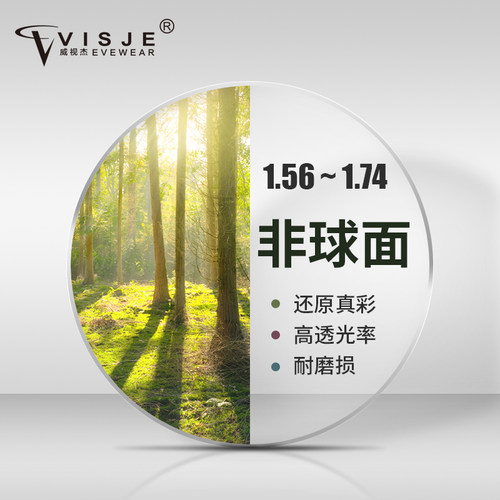 超薄非球面加硬防辐射近视镜片