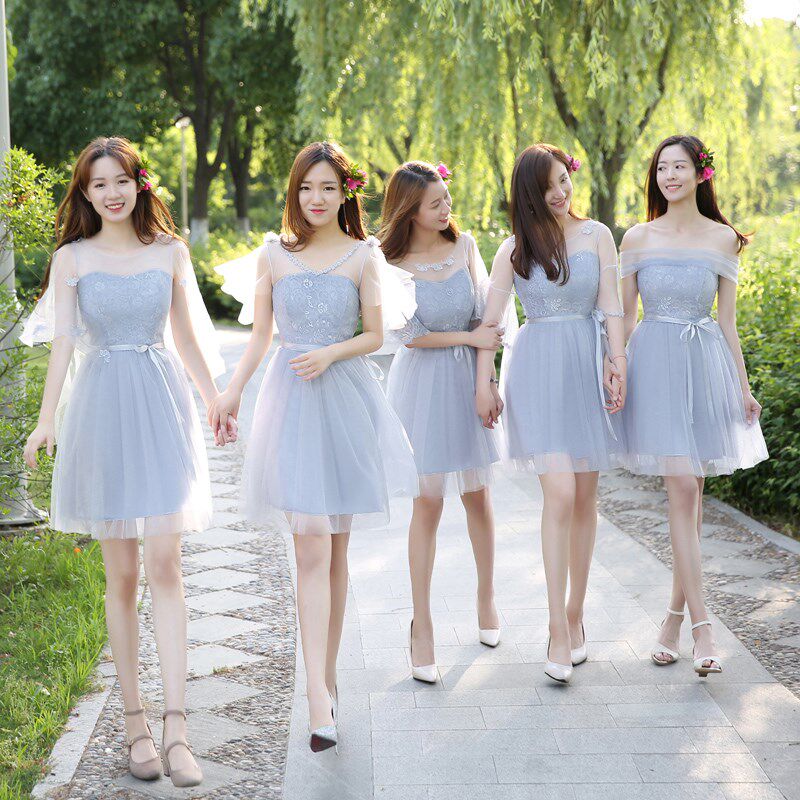 Western College wind Bridesmaid Dresses Short skirt full dress Confidante Autumn and winter Navy blue golden Sister group Wedding dress studentin the Women's clothing/Boutique , Wedding/Cheongsam/Formal dress , Formal dress/Evening  category - from Buy2taobao.com to provide professional Taobao agent buy service