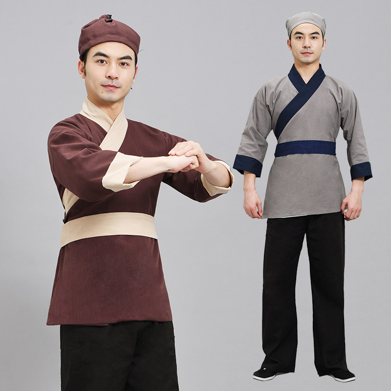 陕北农村农民装秋冬穿平民百姓舞台装影视剧古代店小二掌柜演出服