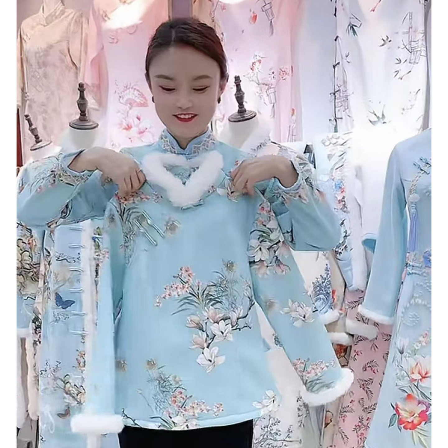 新中式风改良旗袍上衣女