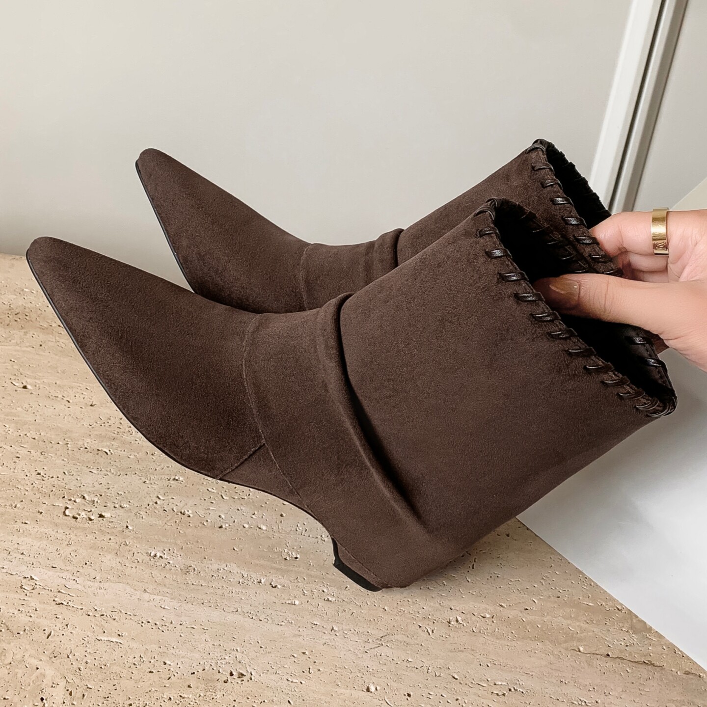 舒适内增高中跟百搭显瘦套筒女靴