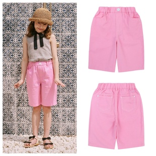 100 童装 165 2025夏儿童女孩粉色休闲宽松五分裤 been韩国直邮代购