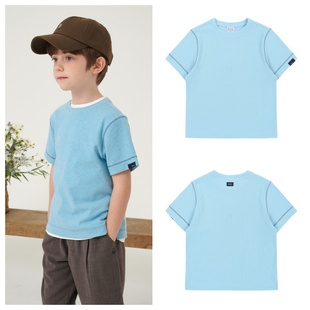 110 T恤童装 165 2025夏儿童蓝色休闲圆领套头短袖 been韩国直邮代购