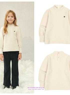 been韩国直邮代购2024秋冬儿童象牙白套头休闲长袖T恤童装100-165