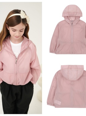 been韩国代购2025春夏儿童粉色连帽拉链休闲长袖外套童装100-165