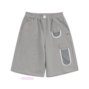 100 童装 165 2024夏儿童灰色口袋休闲舒适直筒短裤 been韩国代购