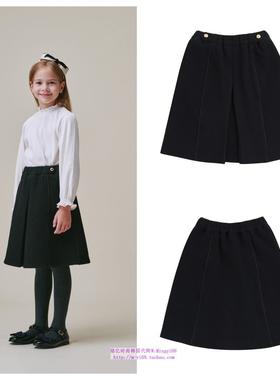 been韩国代购2024秋春女童黑色半身裙洋气儿童裙子童装100-165
