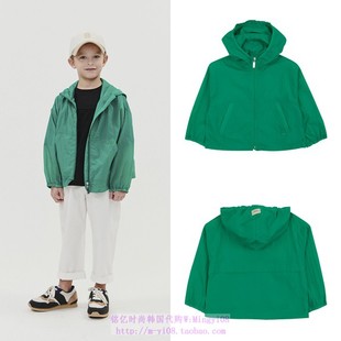 100 外套童装 165 2023春秋男女童绿色连帽休闲薄款 been韩国代购