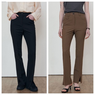 around直邮代购 女裤 2025春秋女装 纯色开叉修身 百搭时尚 韩国step