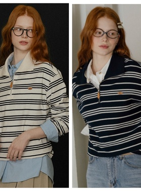 韩国known better直邮代购2025春夏女装百搭时尚条纹长袖T恤上衣