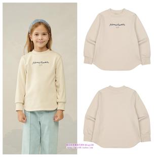 100 T恤童装 165 2024秋冬儿童象牙白加绒套头长袖 been韩国直邮代购