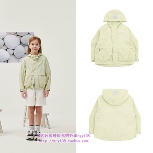 110 been韩国代购 外套童装 薄款 165 2024春夏儿童薄荷连帽休闲长袖