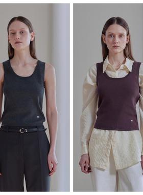 韩国afterhours直邮代购2025女装短款针织时尚百搭修身背心上衣