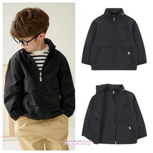 100 外套童装 165 2025春秋儿童黑色连帽拉链休闲长袖 been韩国代购