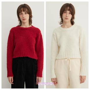 羊毛混纺针织毛衣休闲上衣 2024秋冬女装 韩国STEP AROUND直邮代购