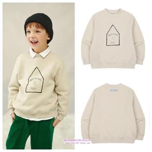 100 T恤童装 165 2024秋冬儿童米色薄绒套头长袖 been韩国直邮代购