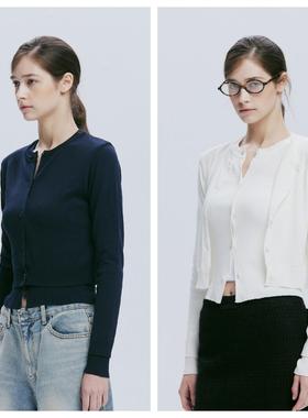 韩国afterhours直邮代购2024春秋女装双层针织衫长袖时尚休闲上衣