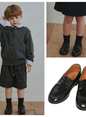 been韩国代购2025秋春男女儿童黑色休闲平底舒适时尚童鞋170-230