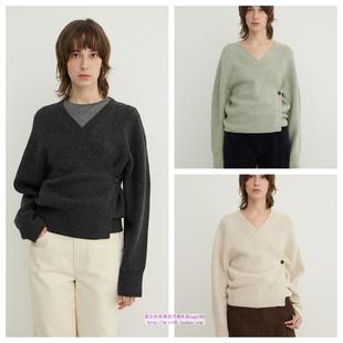 羊毛混纺针织毛衣休闲上衣 2024秋冬女装 韩国STEP AROUND直邮代购