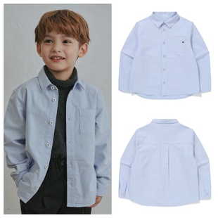100 been韩国直邮代购 上衣童装 衬衫 165 2025秋春儿童天蓝休闲长袖