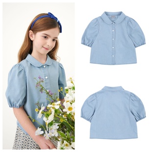 2025春夏儿童天蓝时尚 100 短袖 上衣童装 165 衬衫 been韩国直邮代购