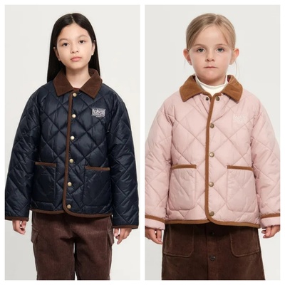 marithe kids韩国直邮代购2025秋冬儿童绗缝夹棉外套童装120-150