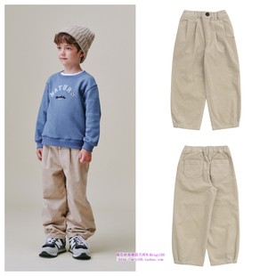 100 童装 165 2024秋春儿童中大童象牙白灯芯绒裤 been韩国直邮代购
