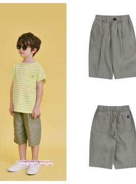 been韩国代购2024夏儿童中大童卡其薄款休闲六分裤童装110-165