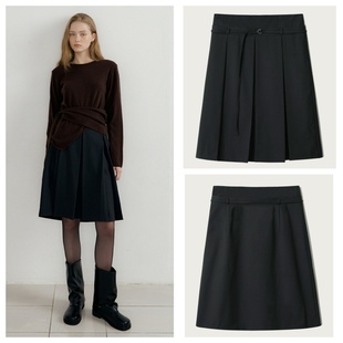 时尚 2025秋冬女装 百搭羊毛混纺半身短裙 around直邮代购 韩国step