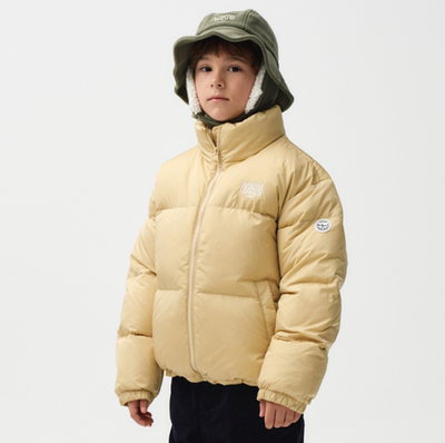 marithe kids韩国代购2024冬儿童保暖鹅绒短款羽绒服外套110-130