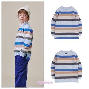 100 T恤童装 165 2024秋春儿童条纹套头休闲长袖 been韩国直邮代购