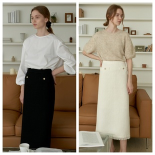 时尚 2025春秋女装 百搭流苏休闲半身裙 around直邮代购 韩国step
