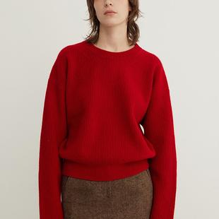 美利奴羊毛混纺针织毛衣 2024秋冬女装 韩国STEP AROUND直邮代购