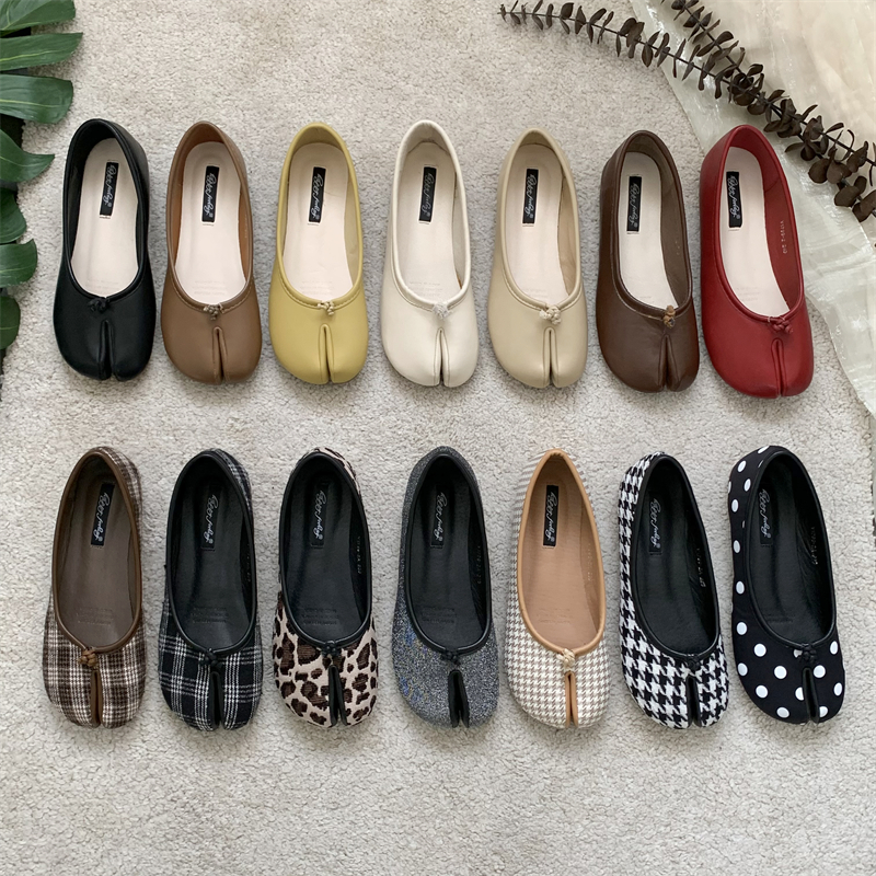 单鞋小众分趾猪蹄鞋新款女鞋