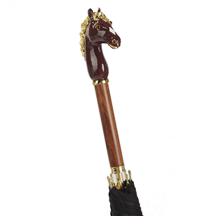 SUNMYHOME®珐琅彩绘赤兔马雨伞长柄伞自动复古高档商务伞男晴雨伞