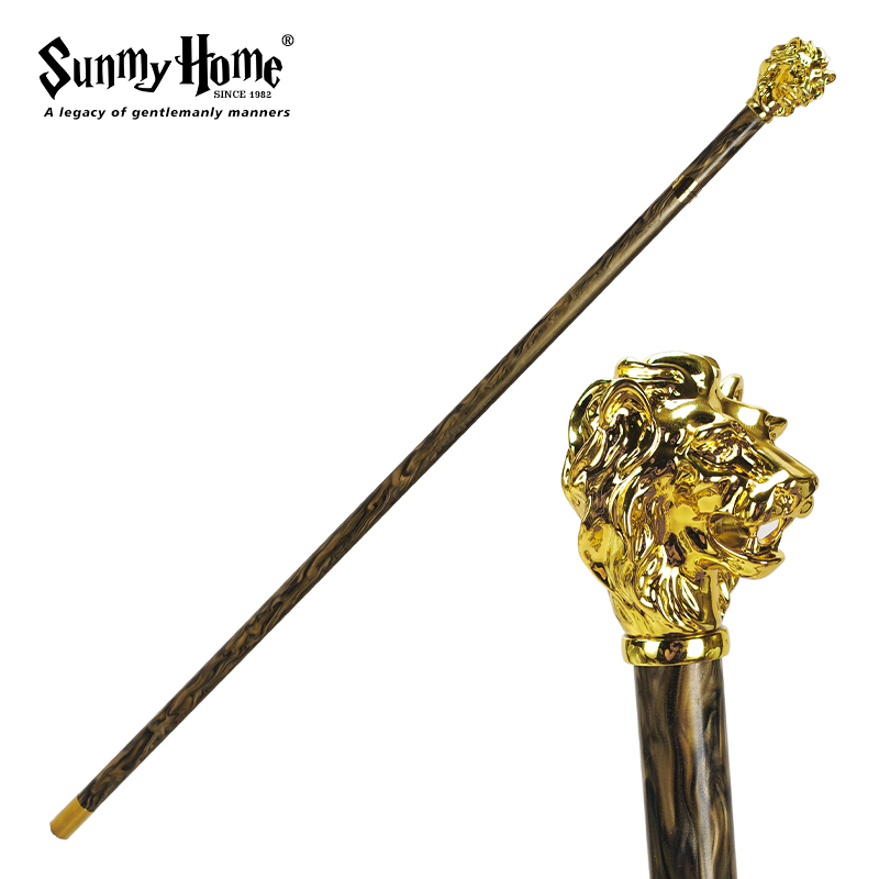 SUNMYHOME金属雄狮绅士权杖手杖
