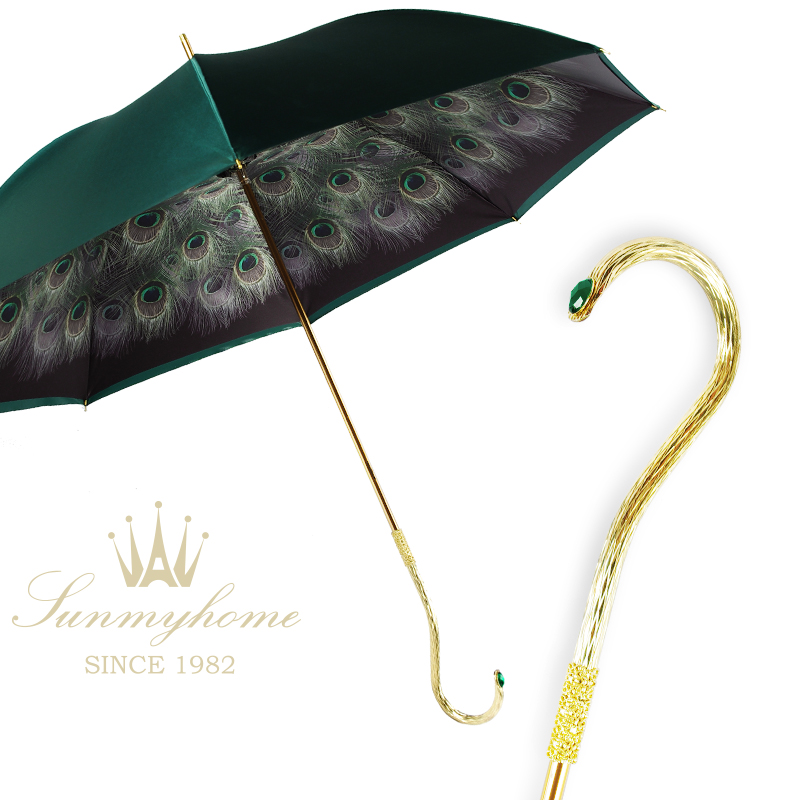SUNMYHOME®孔雀双层长柄晴雨伞